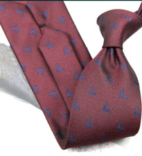 New Classic Polka Dot Red Blue JACQUARD WOVEN 100 Silk Men's Necktie Tie