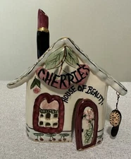 House Of Beauty Heather Goldmine Ceramic Tea Light Votive Cover Blue Sky 2001