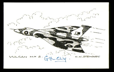 QSL Card Radio UK G7CLY 1989 Flugzeug Vulcan MK2   W989