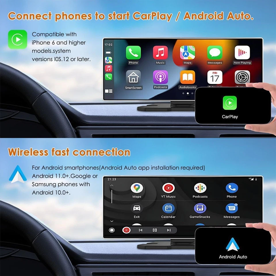 11,26 Zoll display Apple carplay Android auto 4K dashcam autoradio touch screen - Bild 3 von 4