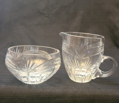 Waterford Marquis Crystal Calais Sugar Bowl & Creamer Set Polished Cut Glass