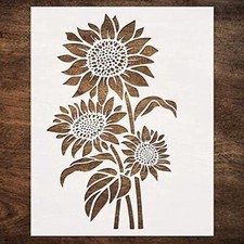 DLY LIFESTYLE Large Sunflower Stencil 12x15 Inches,Reusable Sun Flower Sten***
