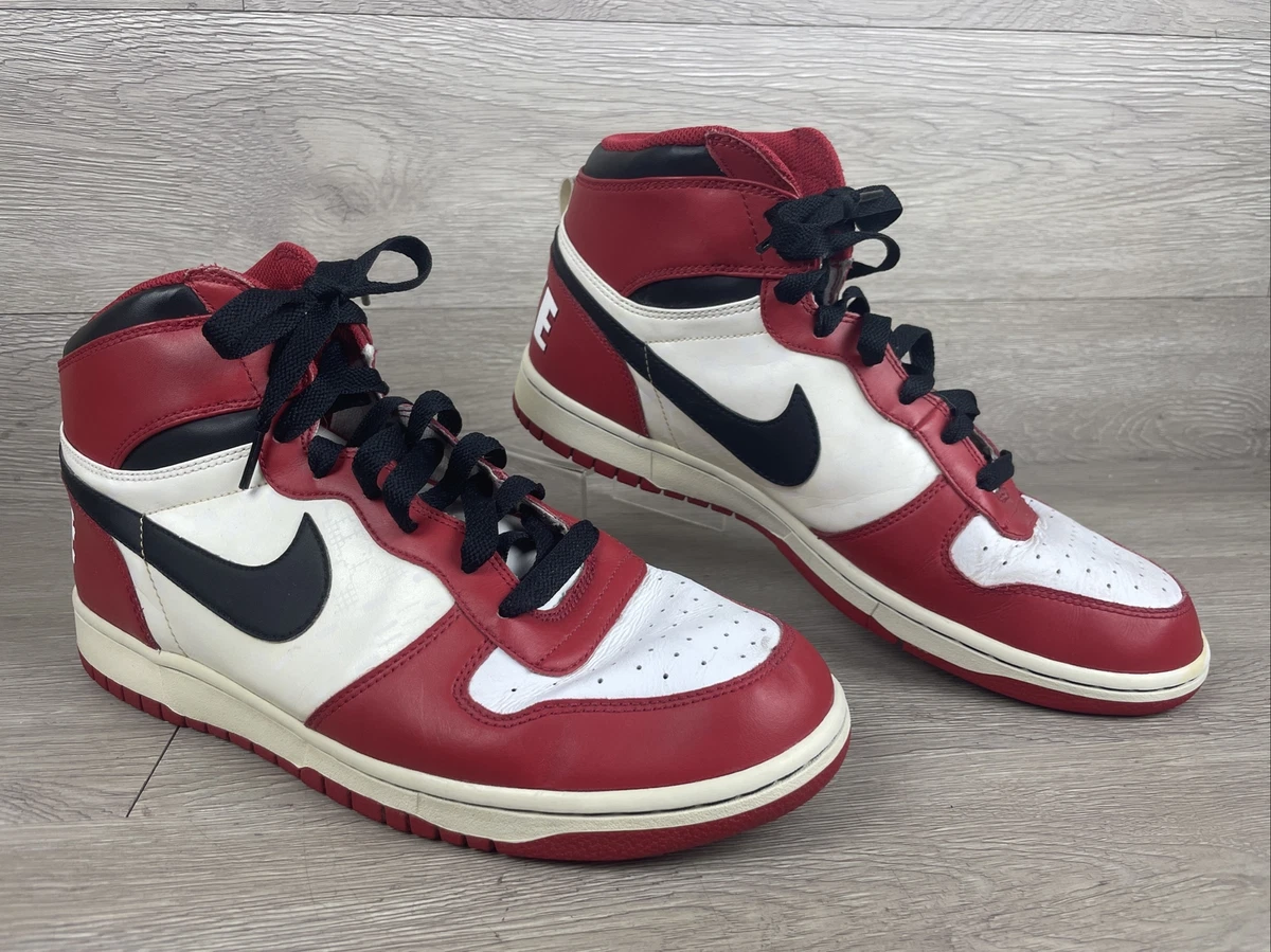 Size 11 - Nike Big High Bulls Spike Lee 336608-101 Red Black White