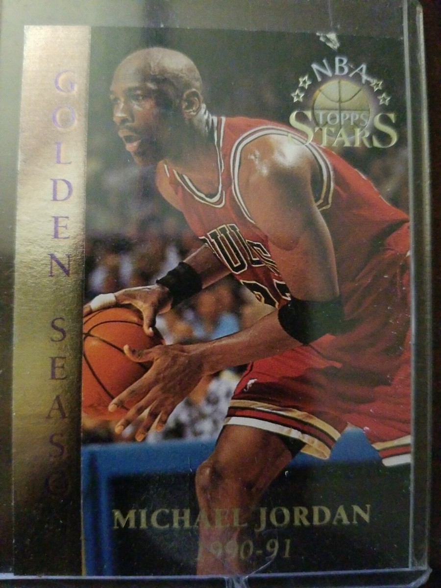 Michael jordan 90-91 golden season card. Has golden Micheal on the