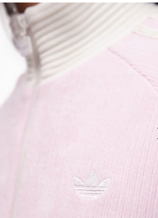 ADIDAS ORIGINALS VELOUR KNIT TRACKTOP PINK   BNWT  UK XS,S,M,L,XL  LAST 5  RARE image 3