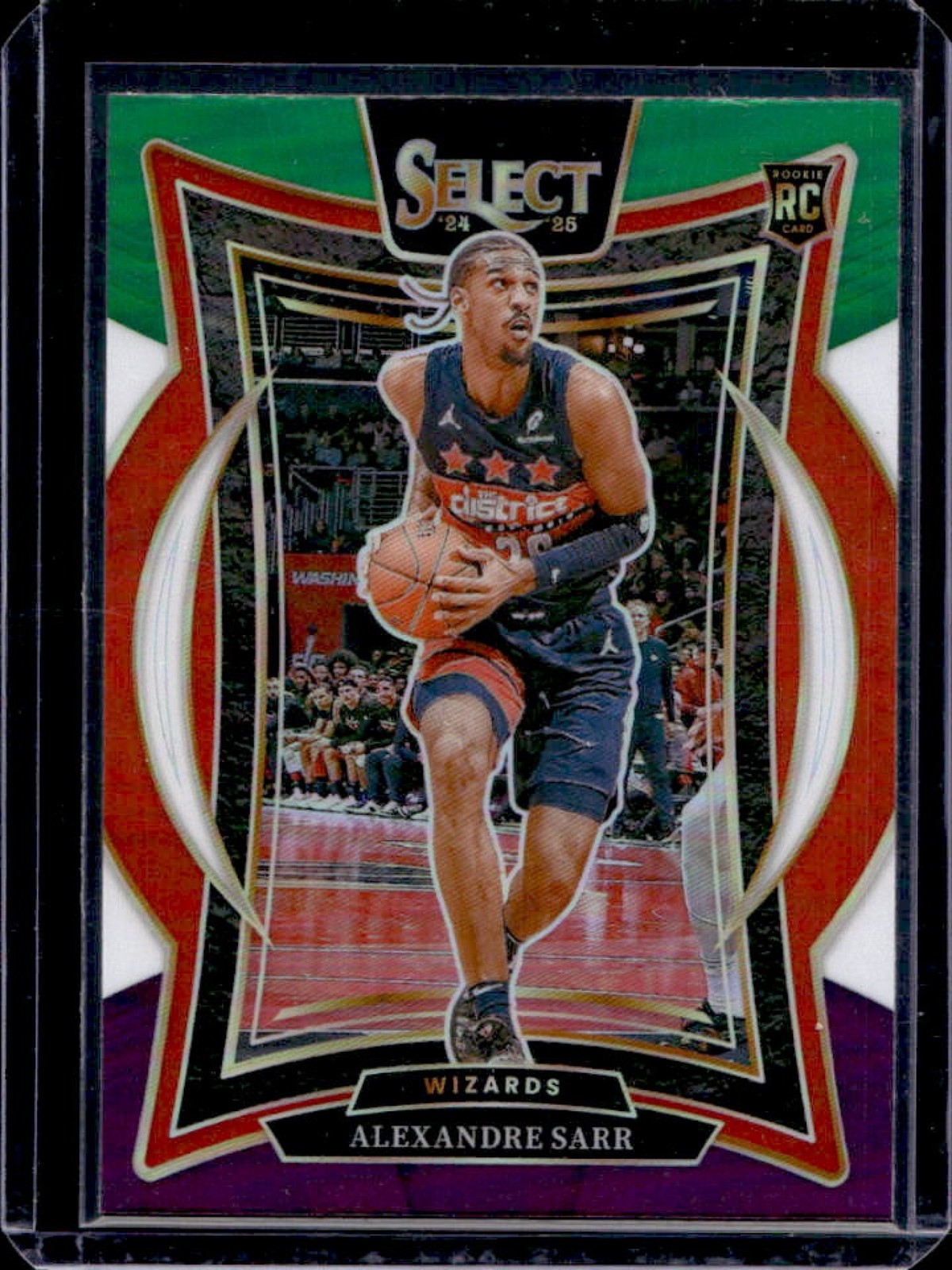 2024-25 Panini Select Alexandre Sarr Concourse RC Green White Purple Prizm #73