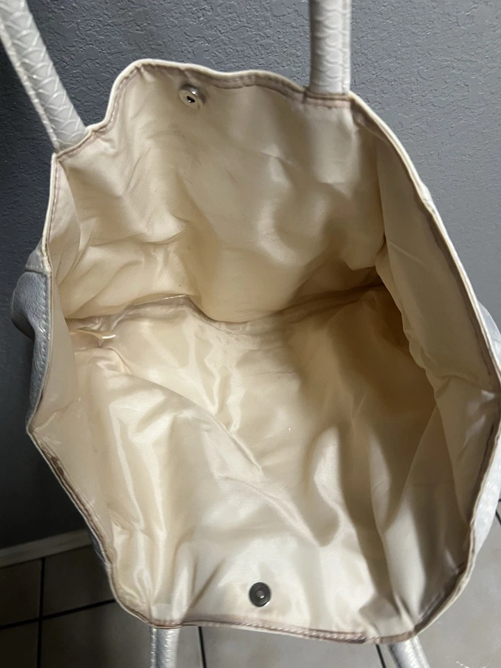 Bolso de Mano Jimmy Choo Grande Marfil Imitación Piel de Serpiente Imitación Cuero Perfume Foto 3 de 3