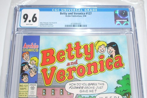 Betty And Veronica 127 CGC 9.6 Archie Comics Weed Drug Innuendo bikini cover NM+ - Afbeelding 2 van 3