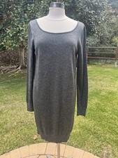Dolce & Gabbana Grey Knit Metallic Sweat Dress Sz 44 M