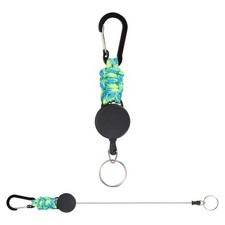 Retractable Keychain, 2 Pcs Carabiners Badge Holder, Olive Green