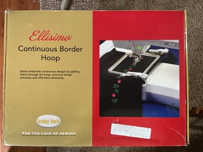 NEW Baby Lock ELLISIMO Continuous Embroidery Border Hoop BLSO-BF & 3-SPOOL STAND