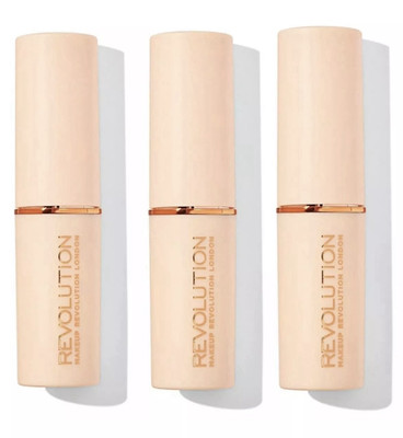 Lot of 3 Makeup Revolution London Fast Base Stick Foundation F11 New Sealed