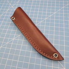 L.T. Wright Fixed Blade Knife Sheath Brown Leather Belt Pouch Case 7"x5.5"