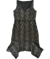 Elie Tahari Womens Mariya Cocktail Dress, Black, 10