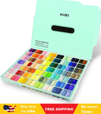 HIMI Gouache Paint Set,112 Colors x 12g Twin Jelly Cup Design with Portable Case