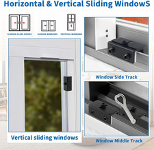 Upgraded Adjustable Window Security Locks for Sliding Windows, Child Proof Wi...