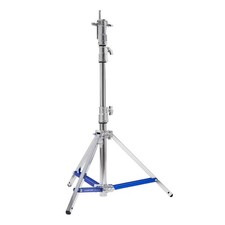5.7' Lowboy Steel Stand Pro with Leveling Leg and Combo Head, Silver