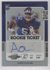 2021 Panini Contenders Optic Rookie Ticket Silver Prizm Azeez Ojulari Auto s3g