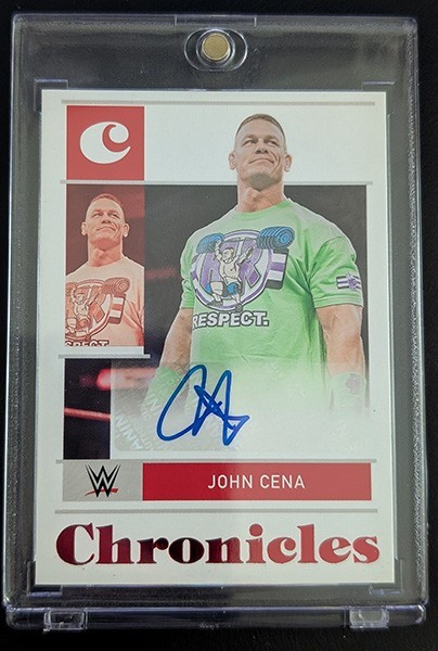 John Cena 2022 Panini Chronicles WWE Chronicles Signatures Autograph Red