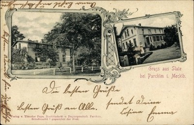 Ak Slate Parchim in Mecklenburg, Villa, Dienstmädchen, Gasthaus - 10855882