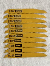 10 New DEWALT 9" DWAR966 6TPI Reciprocating Saw Blades