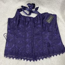 Fredricks of Hollywood Corset Size 42 Dream Sexy Goth Purple Halter