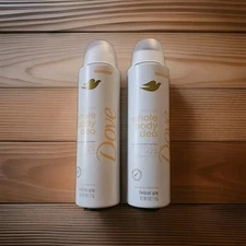 2 Dove Whole Body Deodorant Cooling Spray Peach & White Tea Aluminum Free 4oz 