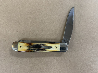 Vintage 1995 Case XX USA 5254 SS Trapper Stag Handle Pocket Knife