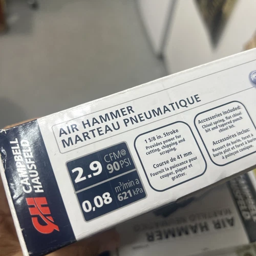 Campbell Hausfeld 1-5/8" Stroke Air Hammer 90 PSI, 5,000 BPM (TL0503) - New - Picture 10 of 11