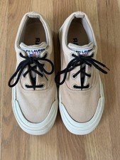 Polo Ralph Lauren Sport Canvas Lace Up Tennis Shoes Tan Women s Size 7 Vintage