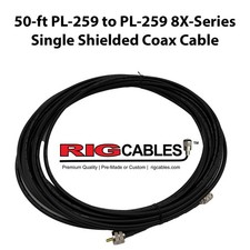 50-ft PL-259 to PL-259 RG-8x-Series Low Loss Coax Patch Cable