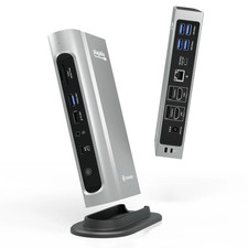 Plugable TBT4-UDZ 16-in-1 Thunderbolt 4 Dock with 98W Charging, 4K Quad Docking