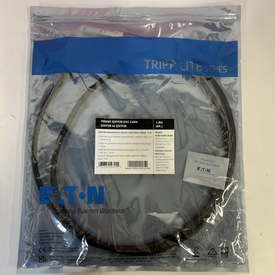 Eaton N282-02M-28-BK DIRECT ATTACH CABLE - 6ft QSFP28