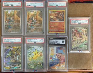 Lotto 7 lastre classificate Pokemon Mix CGC PSA vari gradi carte promo/cool