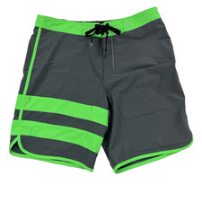 Mens Hurley Phantom Board Shorts Swim Trunks Lime Green Gray Sz 32 Surf