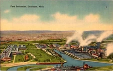 Dearborn Michigan MI : FACTORY SCENE d/24 BA3916