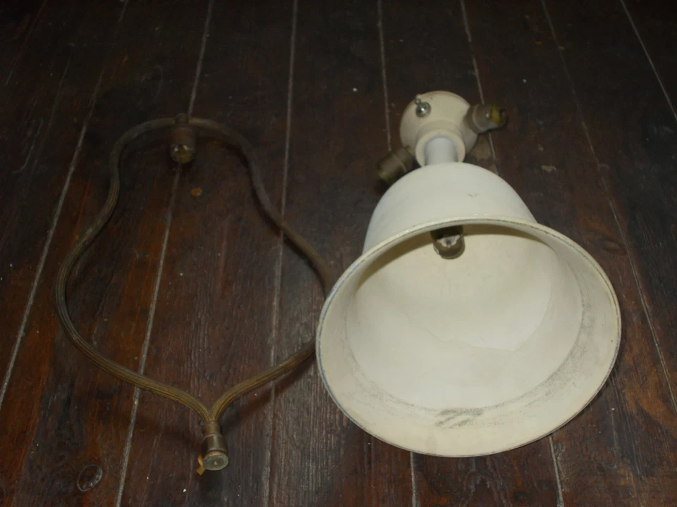 ancienne lampe / lyre / abat jour - Photo 2/3