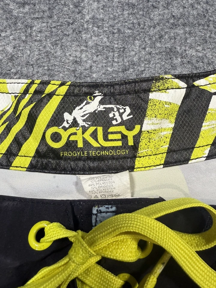 Pantalones Cortos Oakley Board Para Hombre 32 Negro Frog Frogyle Tecnología Board Shorts Nadar Raro Foto 2 de 4