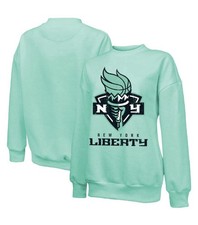 New York Liberty WNBA Basketball Seafoam Green Pullover Sweatshirt Womens XL NWT