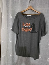 Gray Womens Halloween T-shirt, Size Xl