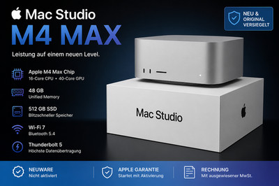 Apple Mac Studio 2025 M4 Max / 48GB RAM / 512GB SSD / 16C CPU 40C GPU  Neu MwSt.