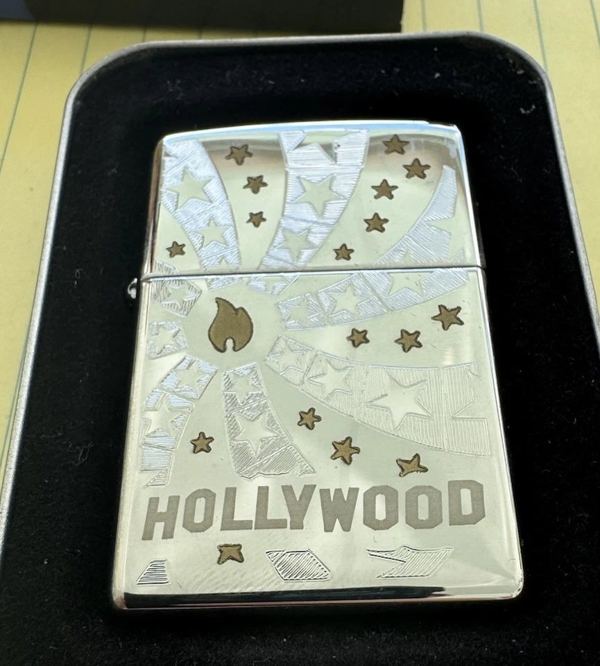 Encendedor Zippo vintage colección ELECCIÓN: Hollywood, alto pulido, raro, como nuevo Foto 2 de 4