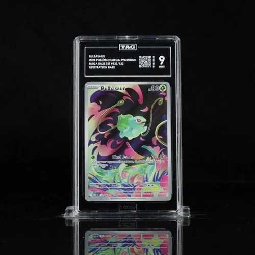 2025 Pokemon Mega Evolution 133/132 Bulbasaur Illustration Rare TAG 9 (926)