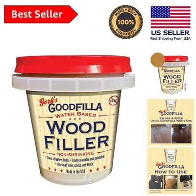 White Oak 8oz Wood Filler - Stainable, Tintable & Non-Toxic for Perfect Repairs