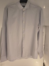 Kenneth Cole AWEARNESS Chillflex Dress Shirt Mens M Stretch Modern Fit White Pri