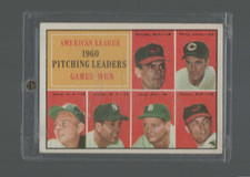 1961 Topps #48 1960 American League Pitching Leaders