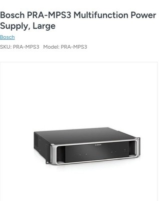 BOSCH PRA-MPS3 MULTI FUNCTION power Supply