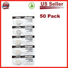 50 Pack Fresh New Energizer CR1220 40mAh 3V Lithium LiMnO2 FREE SHIP EXP. 2034