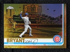 2019 Chrome Image Variation Gold Refractor 44/50 Kris Bryant (Throwing) #25 0d44