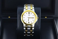 ESQ by Movado Mens 36mm Quartz Date - Yellow Gold Plated & Steel, E5111